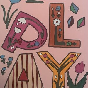 Colorful PLAY Acrylic on Canvas